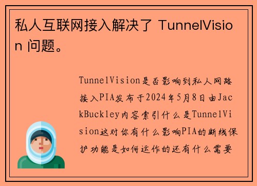 私人互联网接入解决了 TunnelVision 问题。